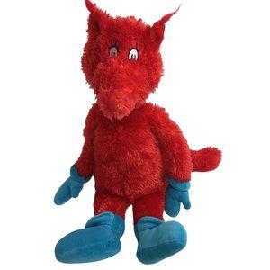 Kohl's Cares Plush Dr. Seuss Fox In Socks 18" Red Blue Fuzzy Stuffed Animal Kids